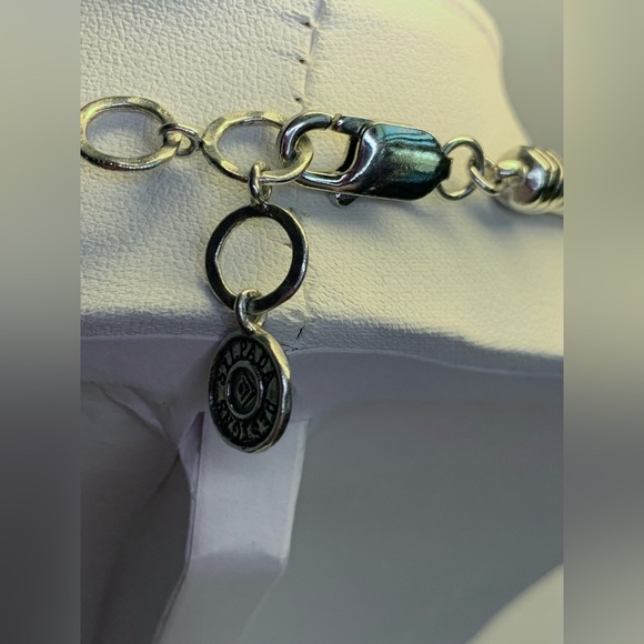 Silpada Vintage Sterling Silver Hammered Sliding Ball on Snake Chain Necklace - Picture 5 of 14